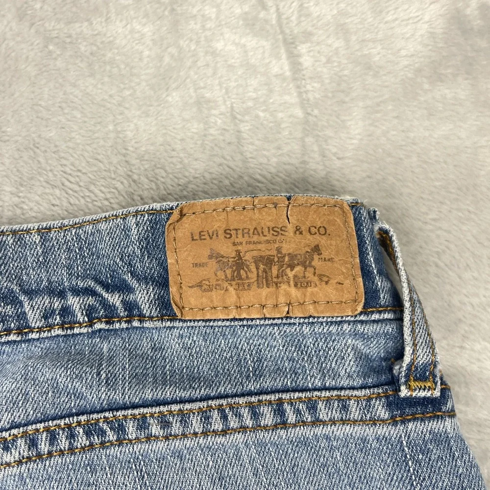 Vintage Levi's 505 Jeans Womens 10 Blue Denim Stretch Single Stitch Straight Leg